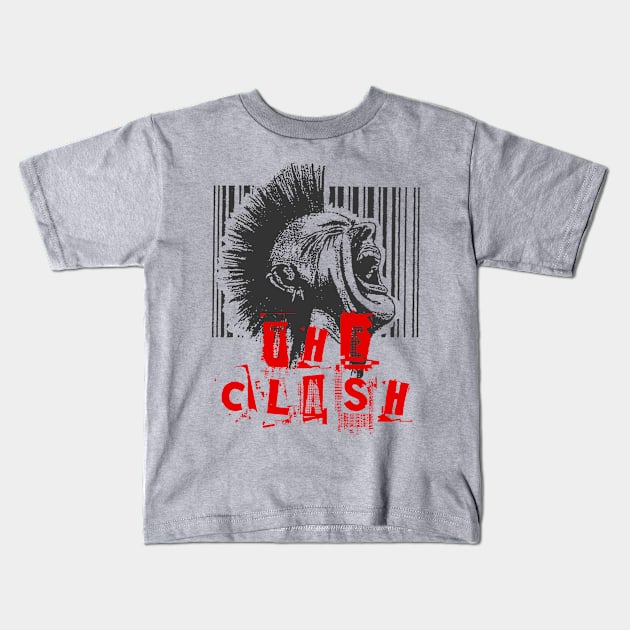 the clash on the barcode punk Kids T-Shirt by plerketekuk